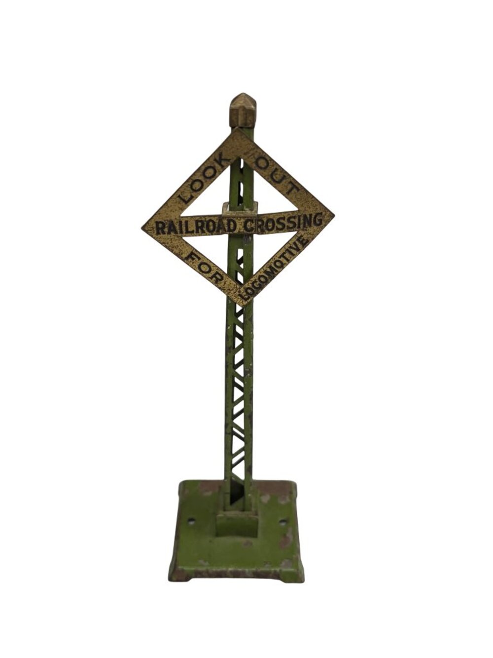 Vintage Lionel No. 068 Railroad Crossing Warning Signal O Gauge Pre-War Green